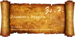 Zsemberi Hippia névjegykártya